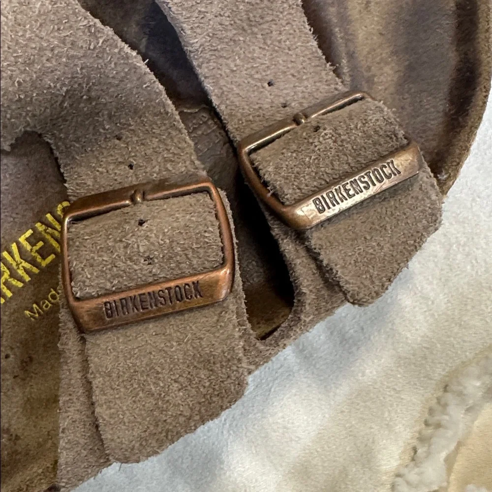 Birkenstock Kids Suede Brown Sandals